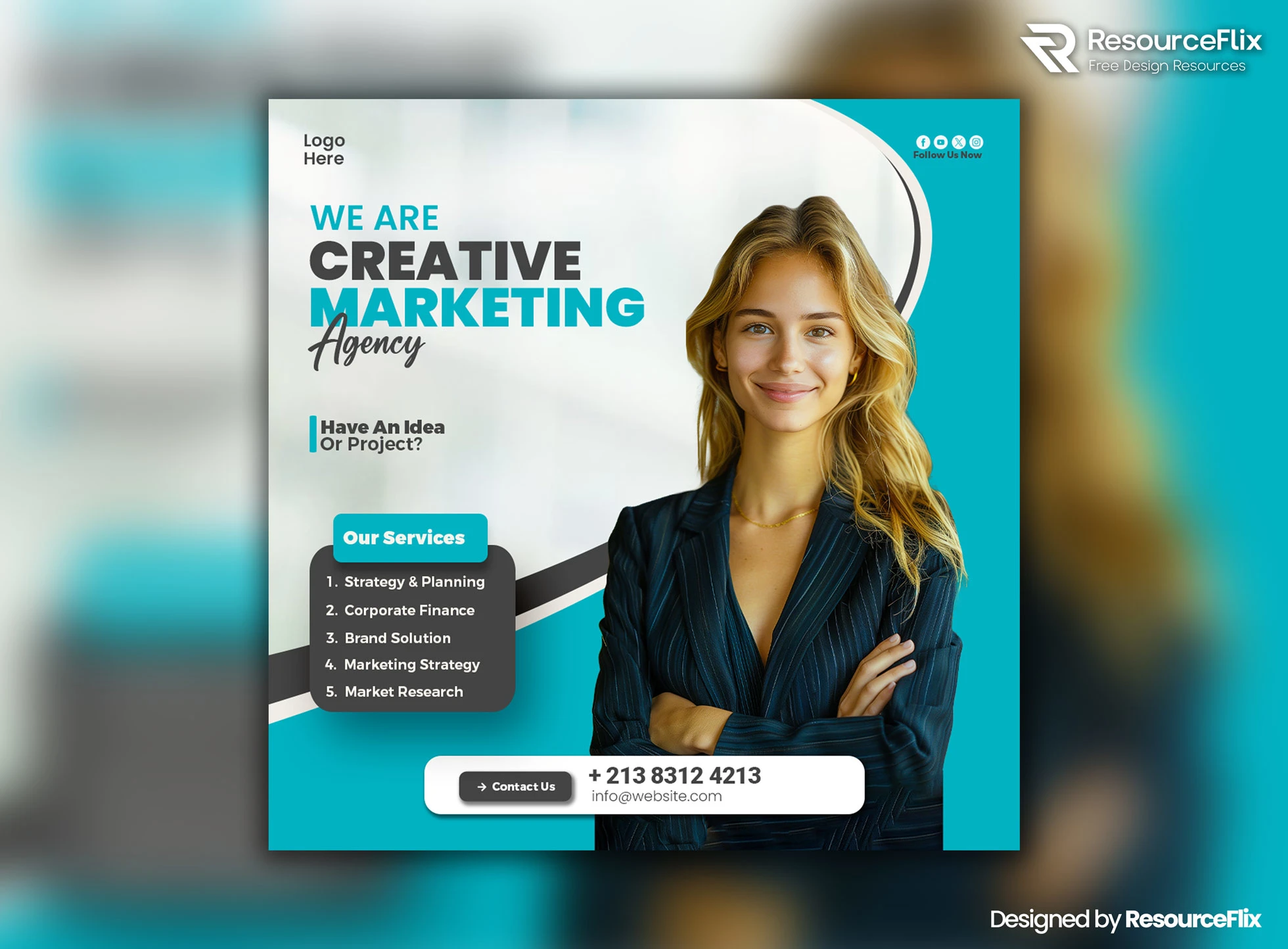 Free Digital Creative Agency Template PSD