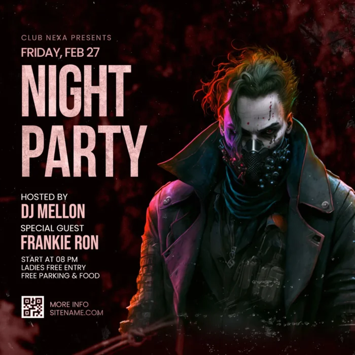 Electriying dj club party poster1
