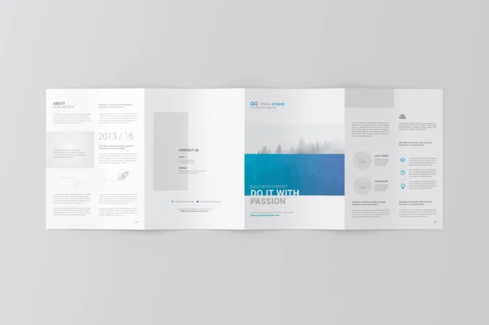 Free A4 4 Fold Brochure Mockup PSD2