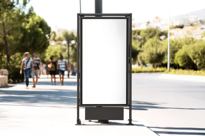 Free Citylight Board Mockup with Pedestrians1