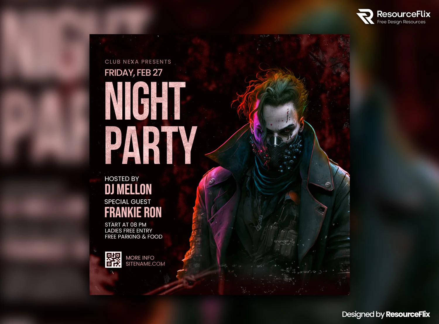 Free Electrifying Club Flyer Template