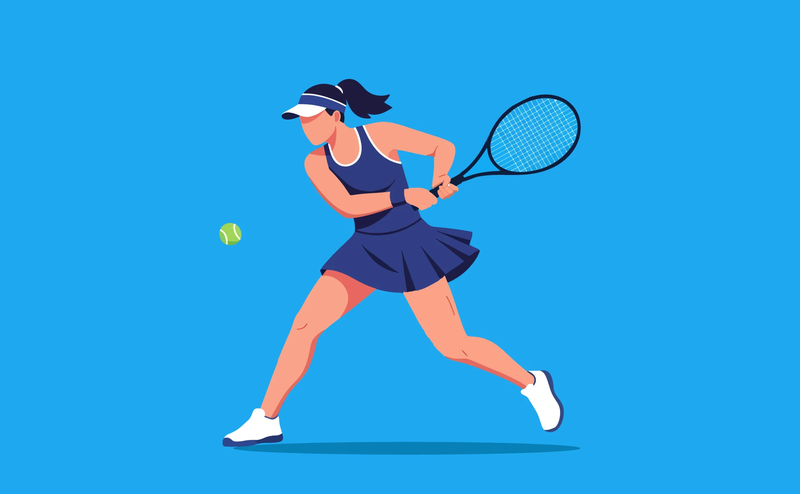 Free Female Tennis Player Illustration