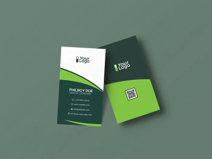 Free Green Themed Business Card Template