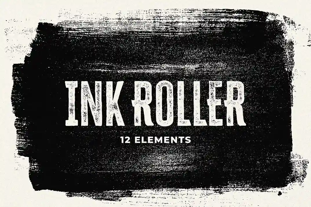 Free Ink Brush Roller Strokes Vectors