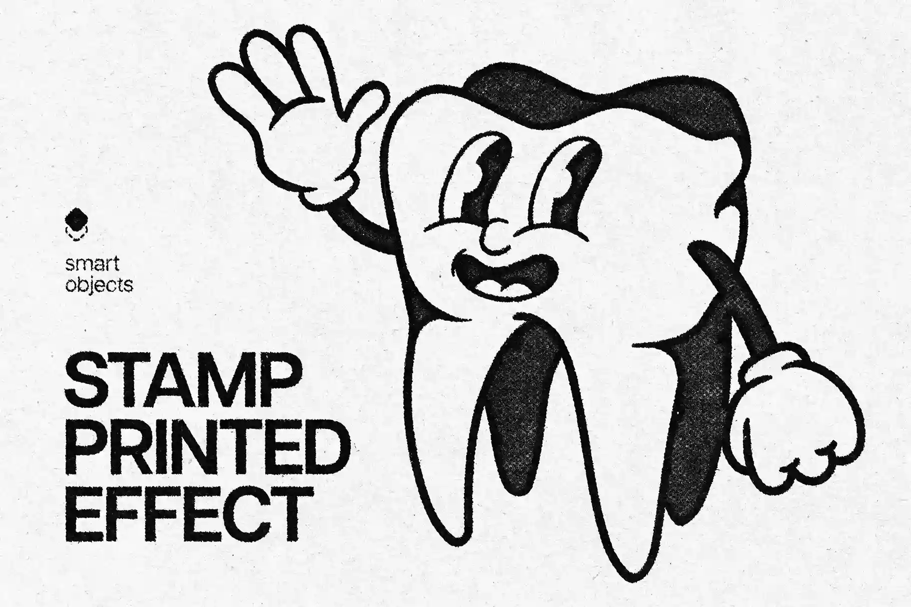 Free Stamp Print Effect PSD