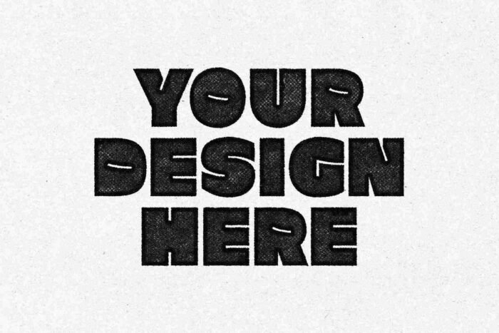 Free Stamp Print Effect PSD2