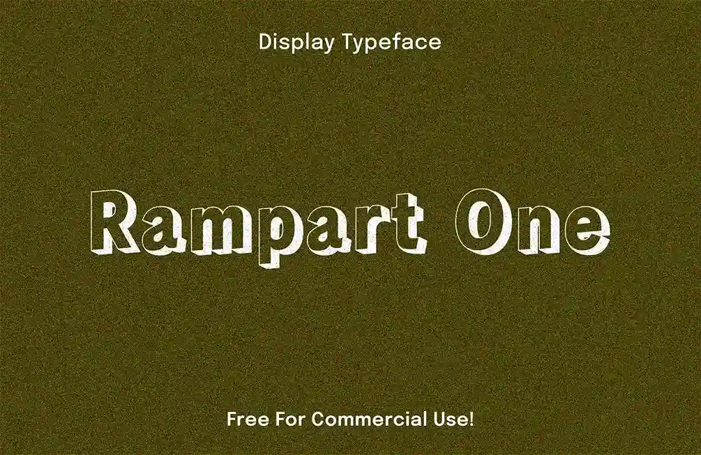 Rampart One – Free 3D Display Font