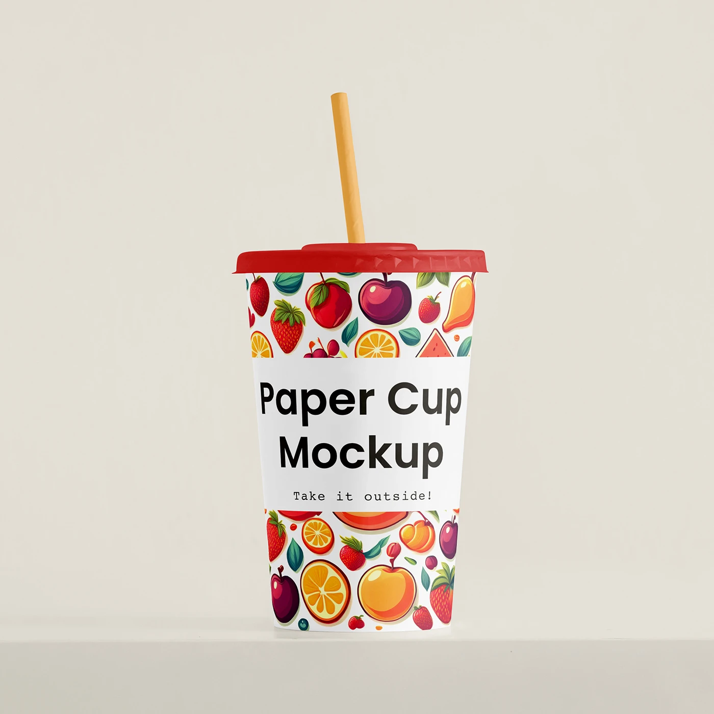 Soft Drink Paper Cup Mockup D
