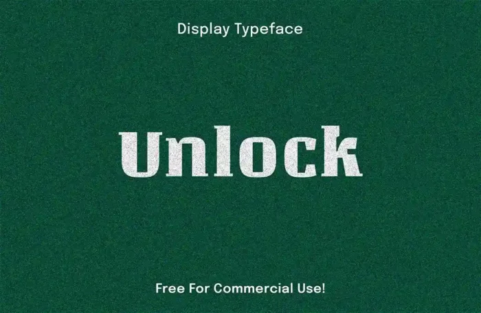 Unlock – Free Futuristic Display Font