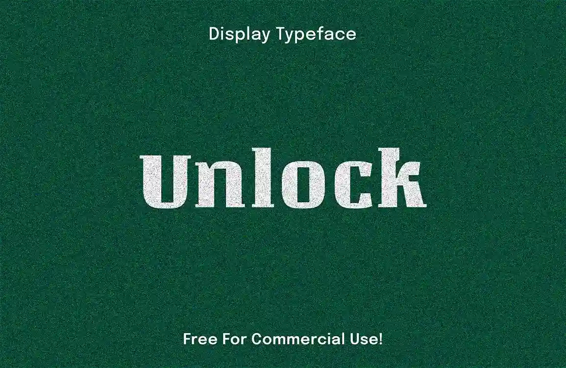 Unlock – Free Futuristic Display Font