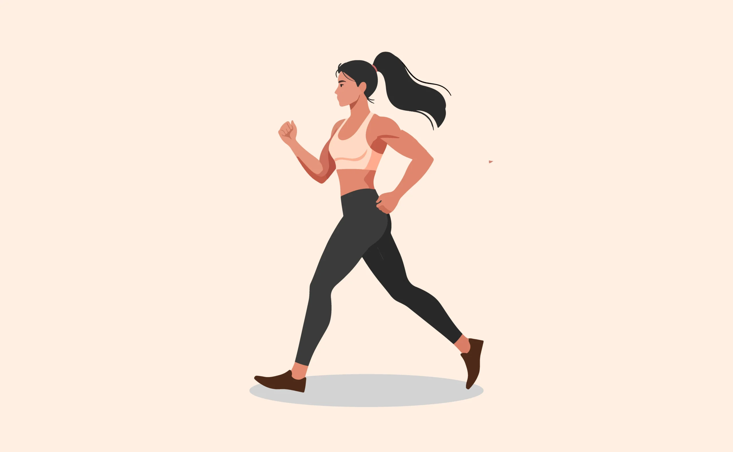 Free Running Woman Illustration