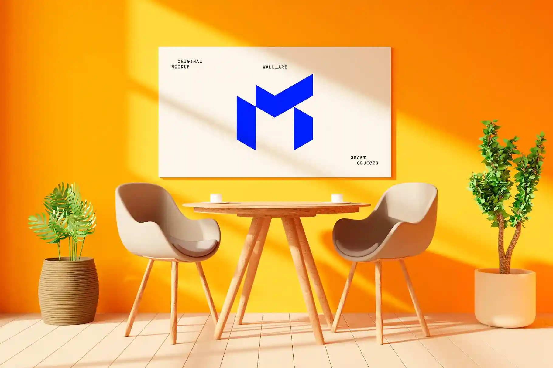 Free Café Poster Mockup PSD