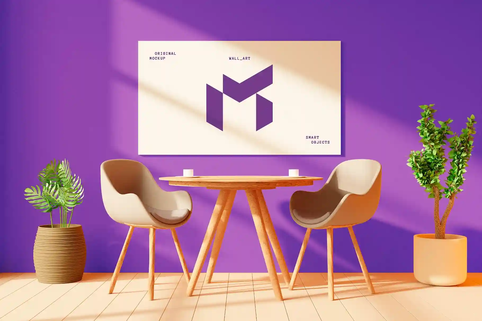 Free Café Poster Mockup PSD1