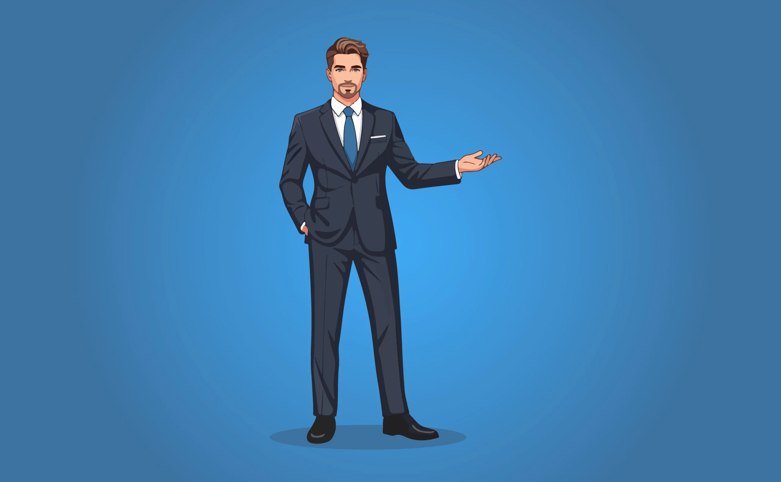 Free Corporate Man Vector Illustration