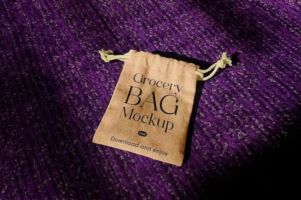Free Grocery Pouch Tote Bag Mockup