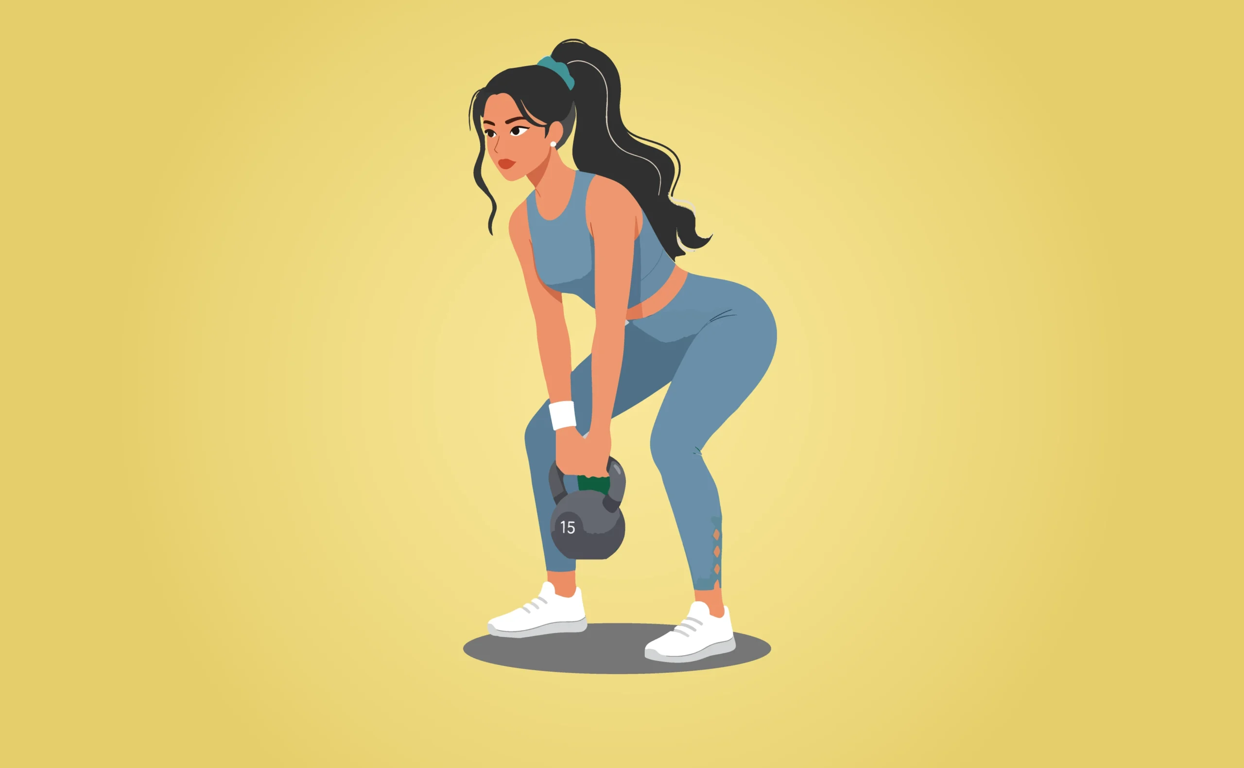 Free Gym Girl Vector Illustration