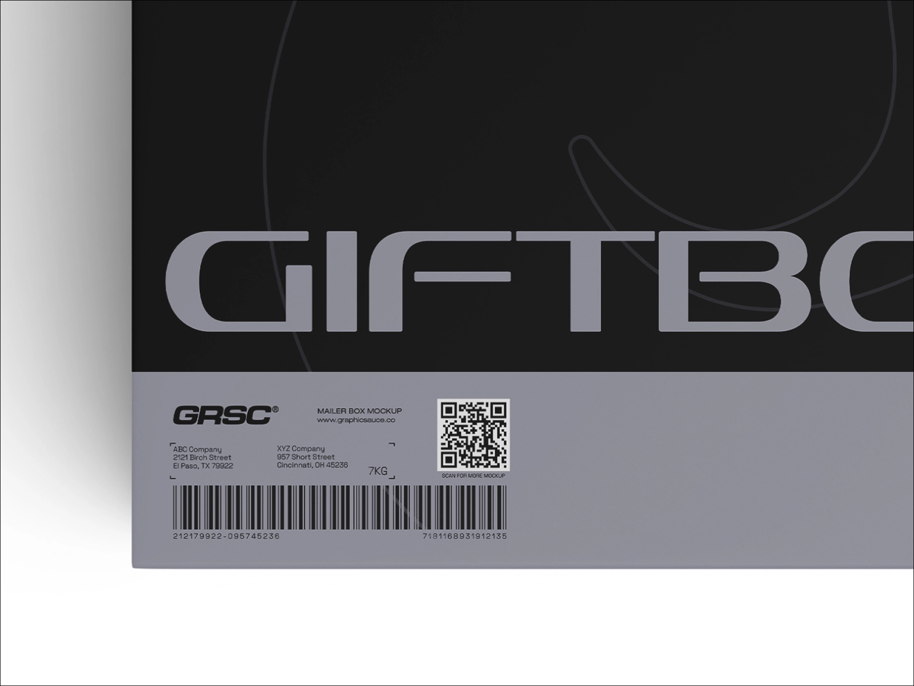 Free Half Open Top View Gift Box Mockup PS