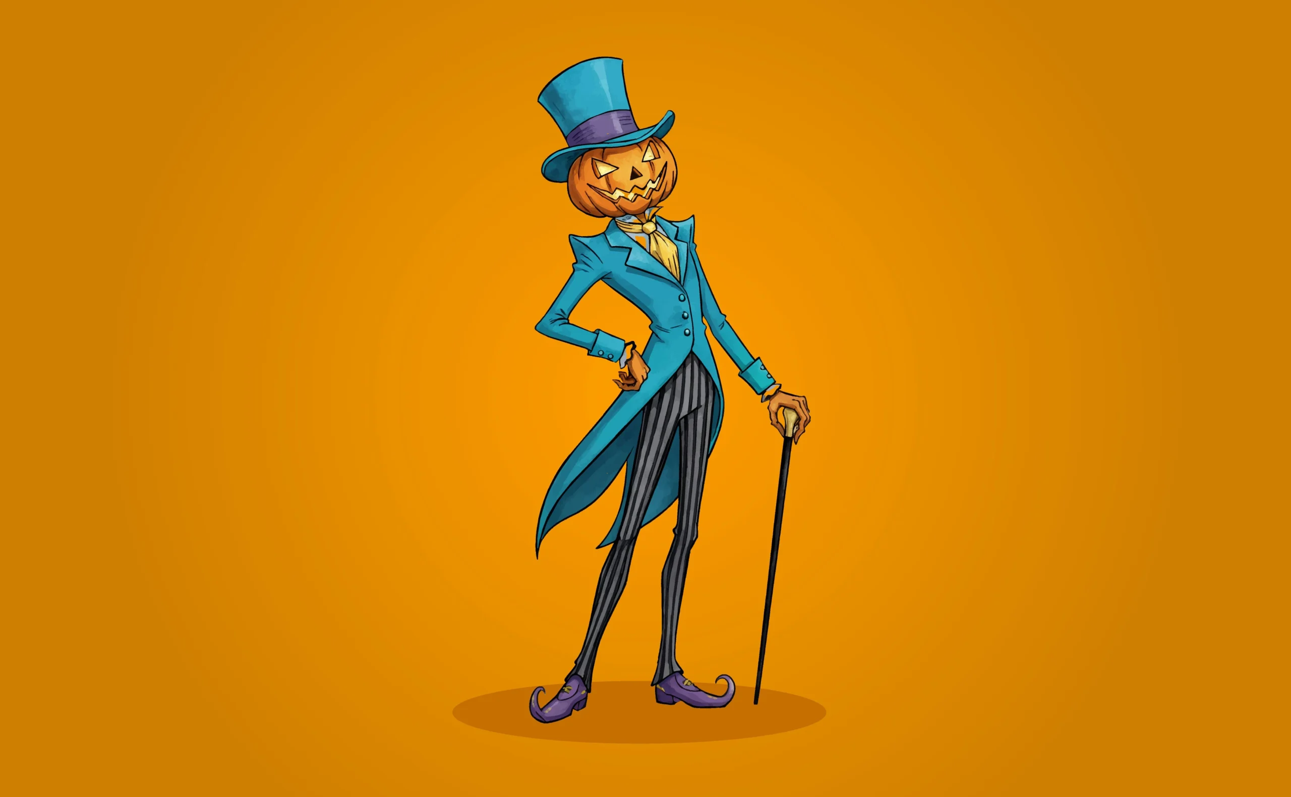 Free Jack O’ Lantern Wizard Costume Vector