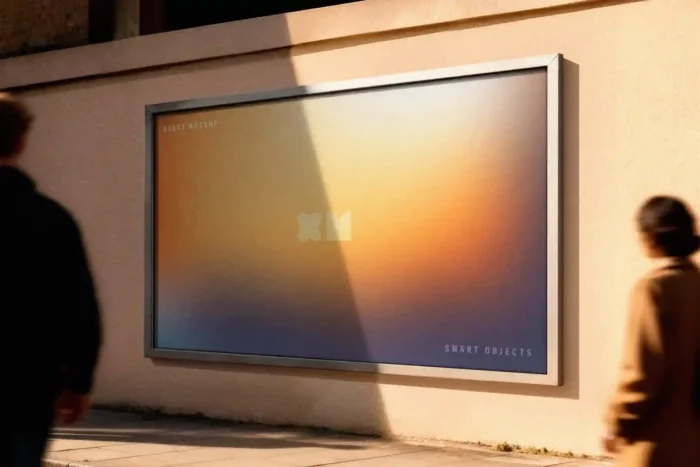 Free Streetside Wall Outdoor Billboard Mockup PSD