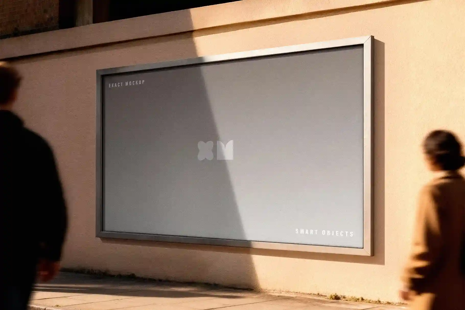 Free Streetside Wall Outdoor Billboard Mockup PSDT