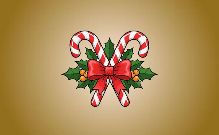 Free Striped Candy Canes Vector Illustration