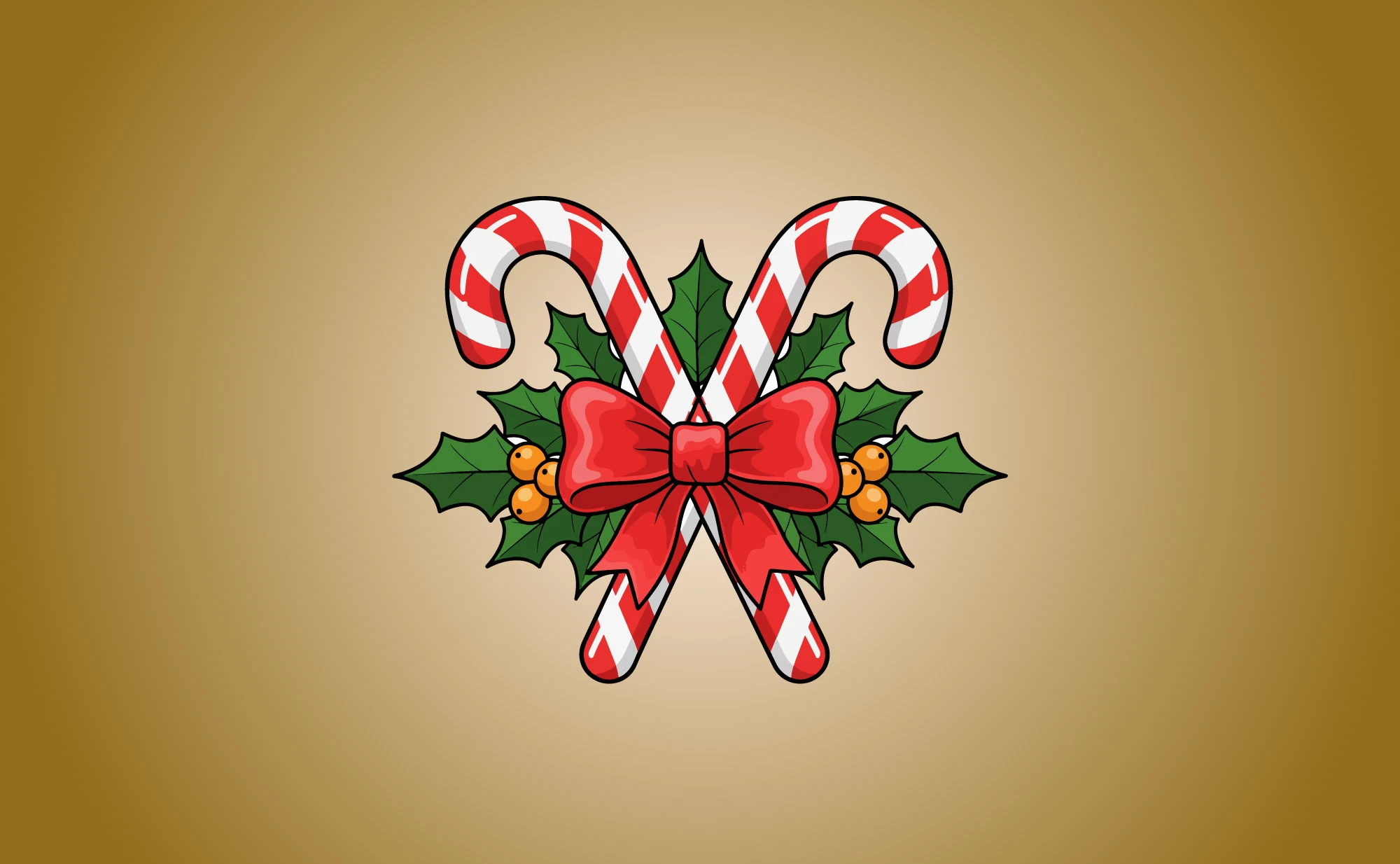 Free Striped Candy Canes Vector Illustration