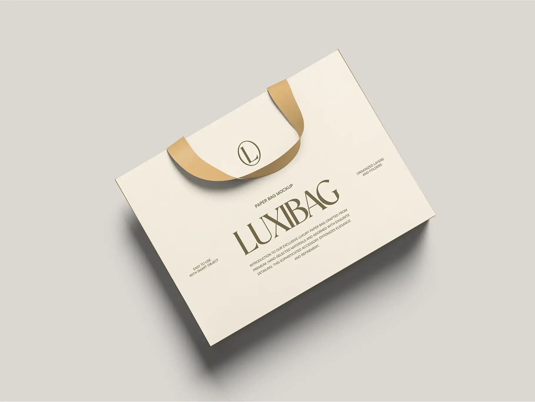 Free Top View Shopping Bag Mockup PSD