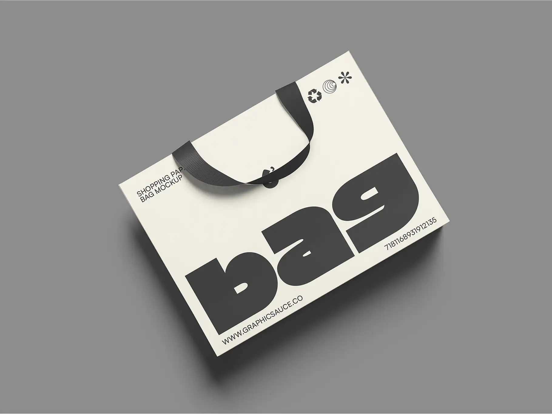 Free Top View Shopping Bag Mockup PSD1