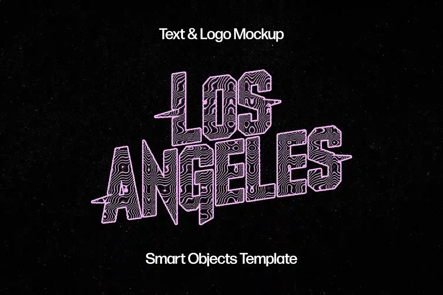 Free Trippy Neon Ink Stamp Text Effect PSD