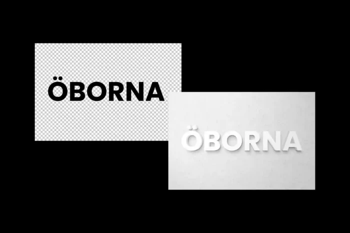 Free White 3D Signage Effect PSD