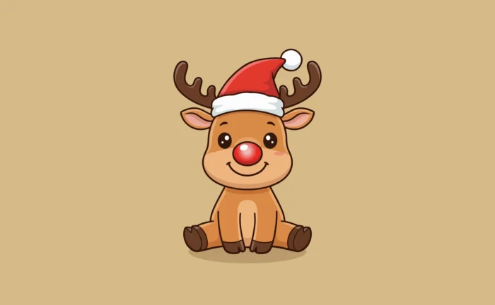Free christmas reindeer illustration