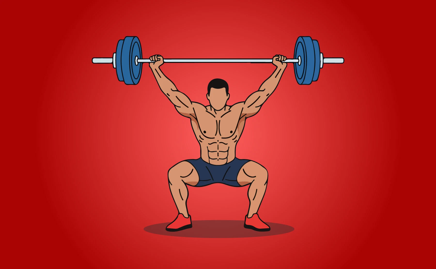 Free weight lifting Illustration vector
