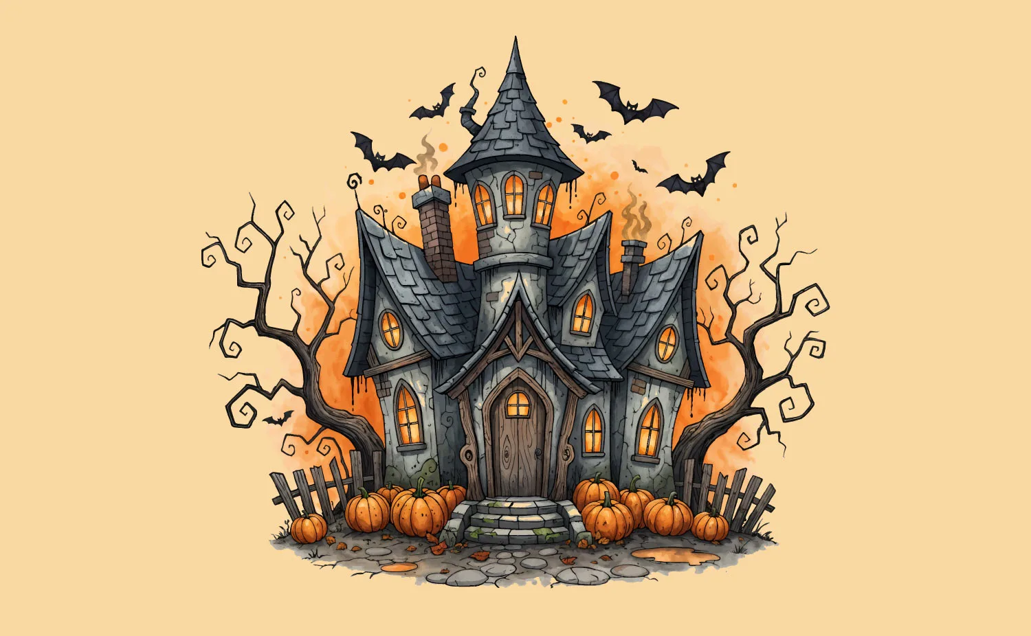 Free Halloween House Vector Download