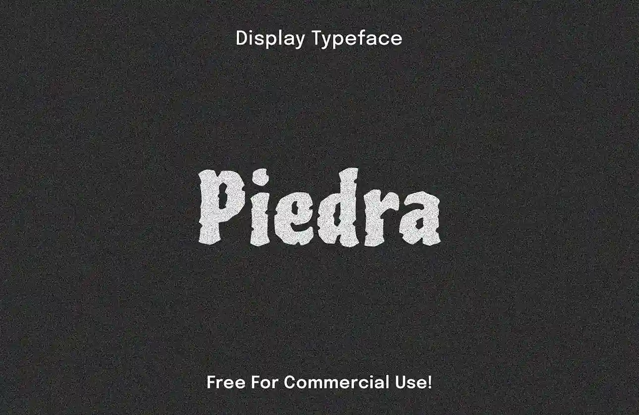 Piedra – Rugged Display Font (1)