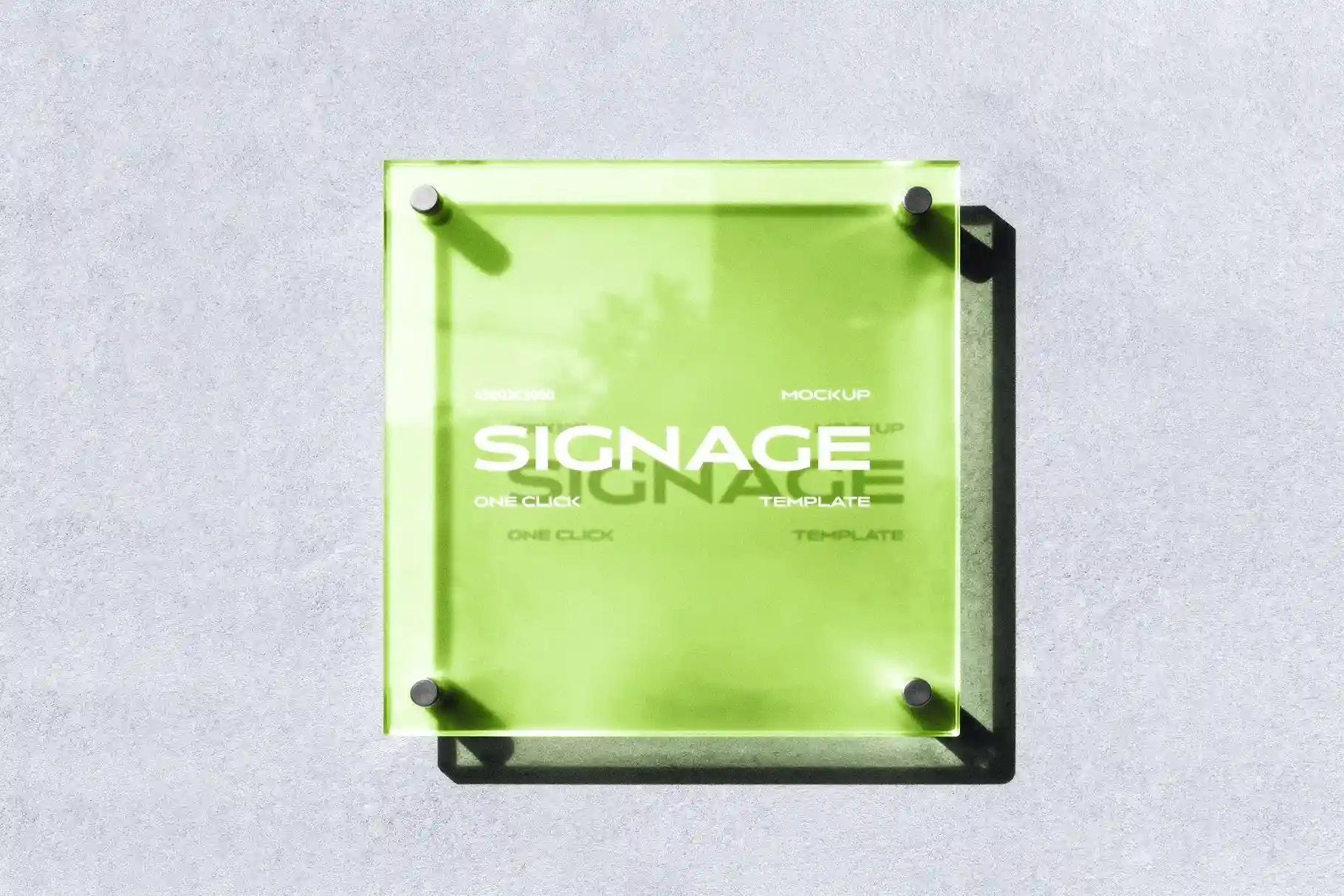 Free Acrylic Sign Logo Mockup1