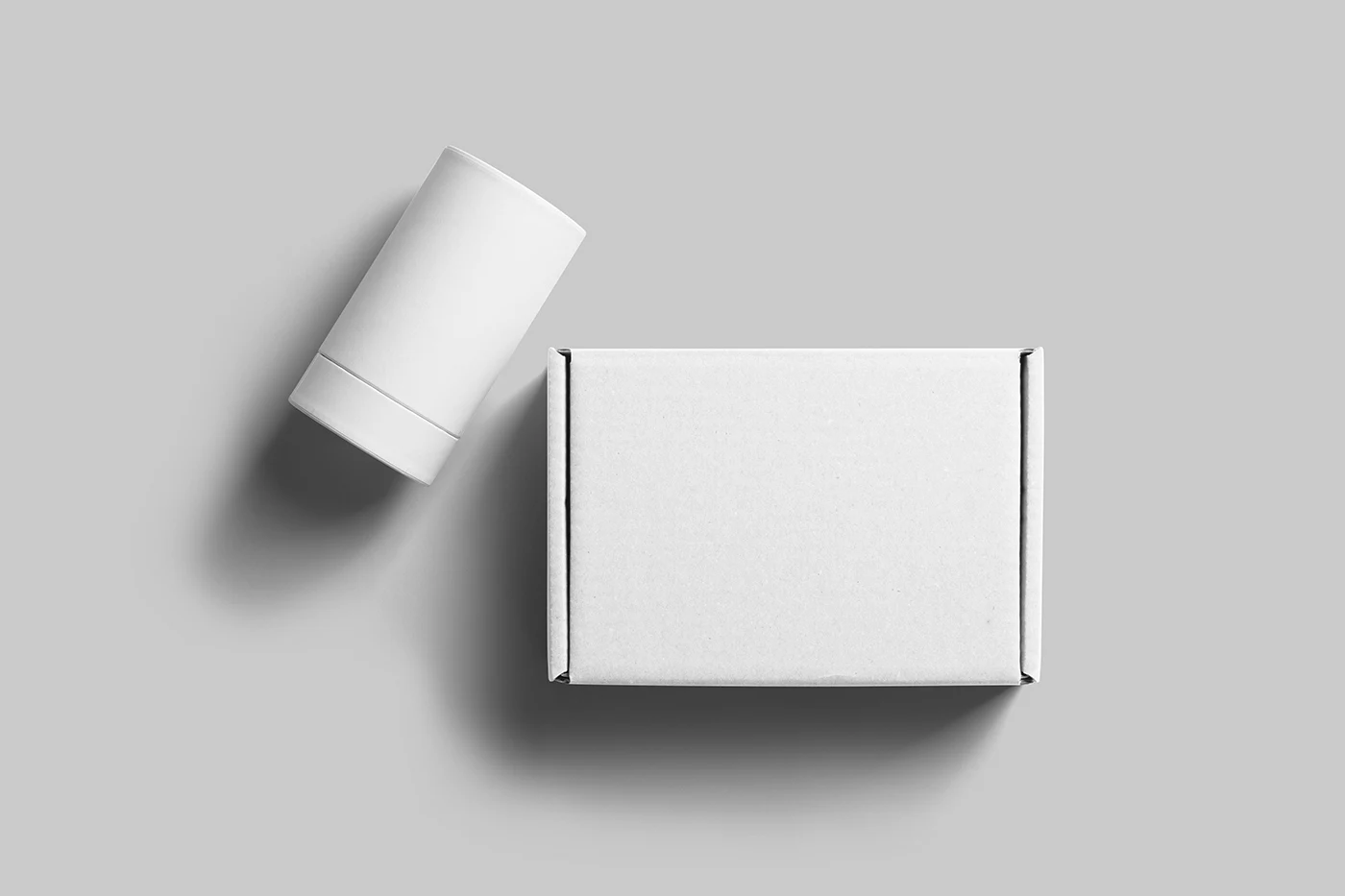 Rectangle and Tube Boxes Mockup