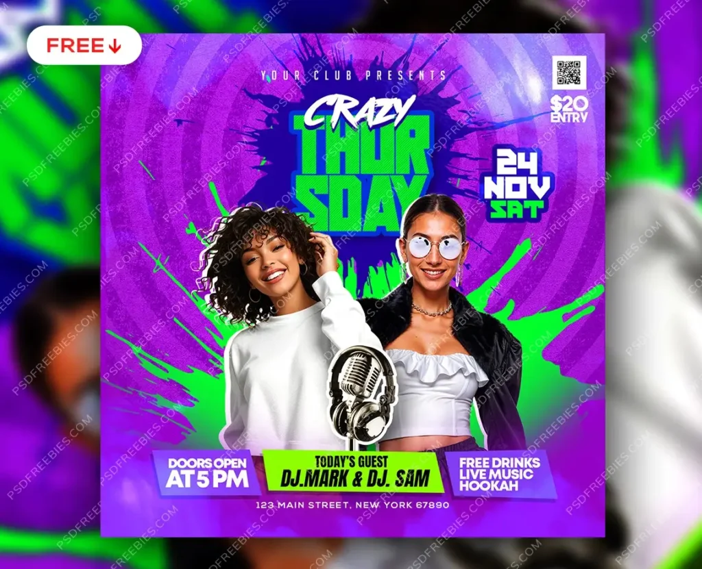 Podcast Social Media Post PSD – High Quality