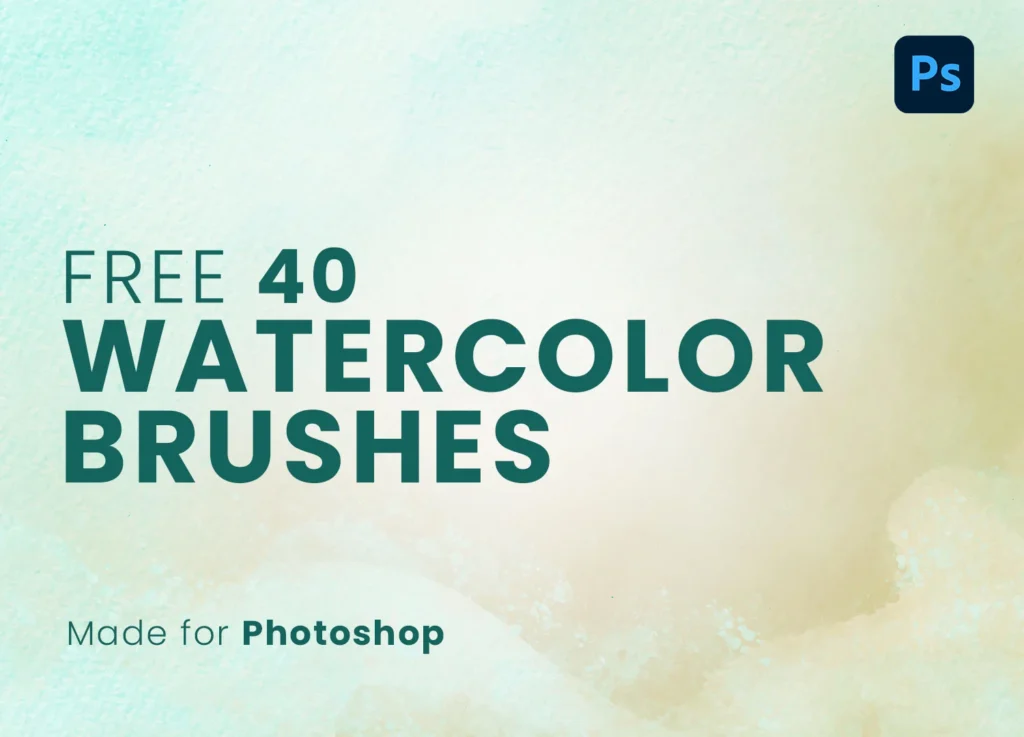 Free 40 Watercolor Brushes for Photoshop