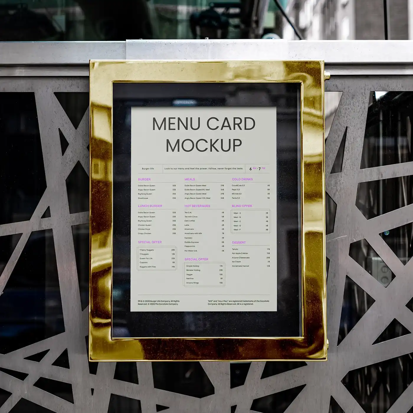 Free-Menu-Card-Mockup-on-Metal-Fence-PSD.webp