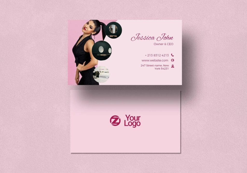 Free Salon Business Card PSD Template