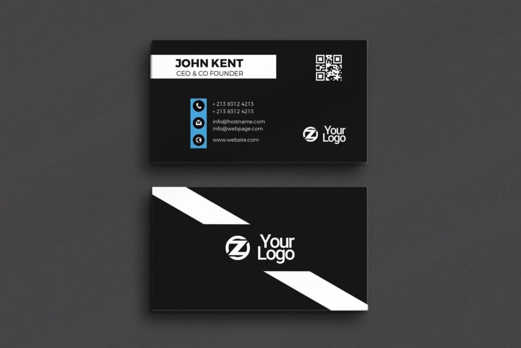 Free Dark Business Card Template
