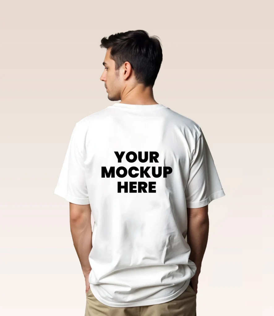 White T-Shirt Mockup – Back View