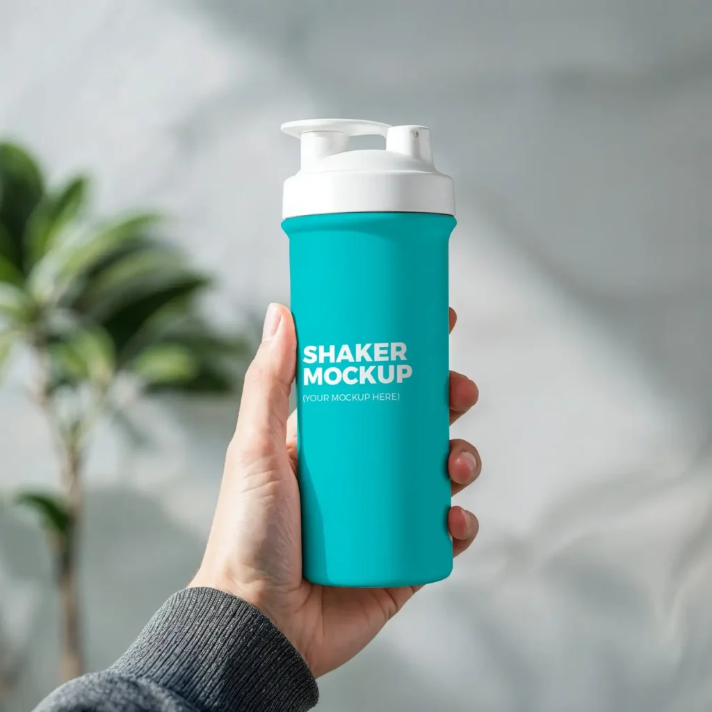Fitness Shaker Mockup – Easy-to-Edit PSD