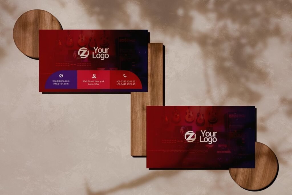 Free Music Studio Business Card PSD Template
