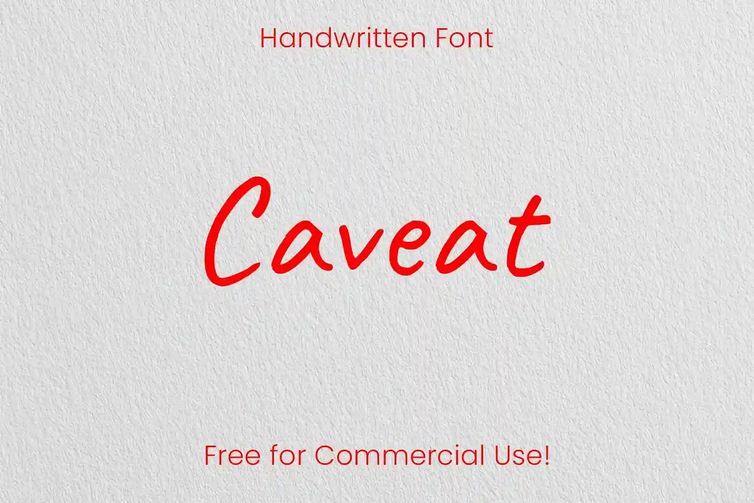 Caveat Handwritten Font – Playful, Sincere & Natural Typography