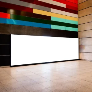 Free Wide Indoor Display Mockup1