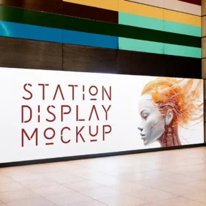 Free Wide Indoor Display Mockup1
