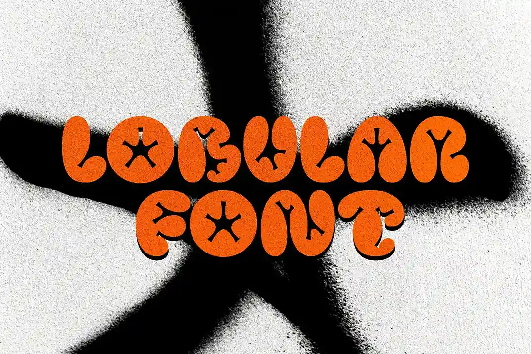 Lobular Display Font – Bubbly Graffiti Style Typography